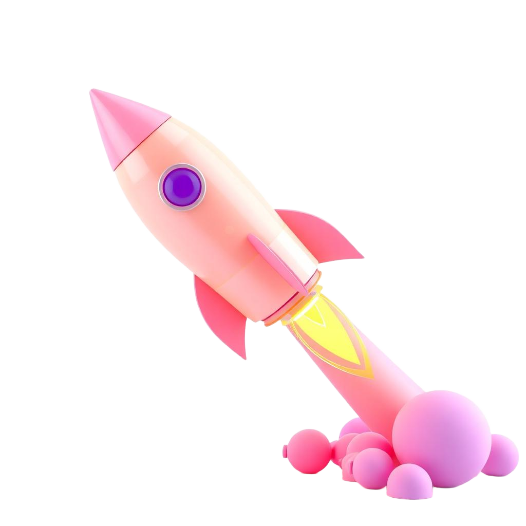 3D rocket illustration